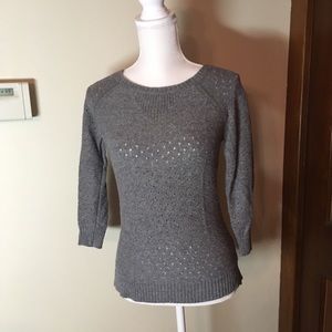 American Eagle 🦅 dark gray 3/4 Sleeve Sweater XS